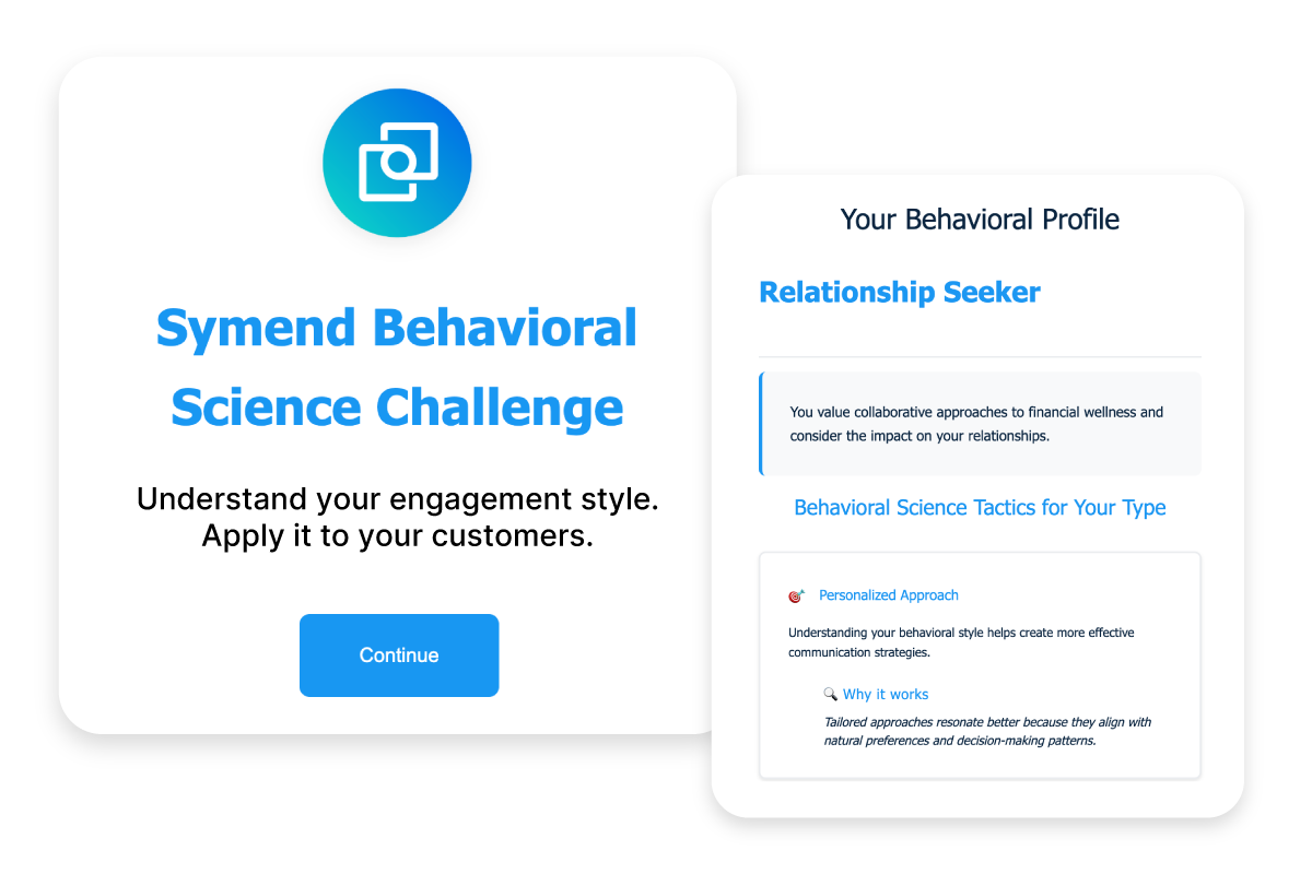 Symend Behavioral Science Challenge - Interactive quiz about engagement styles