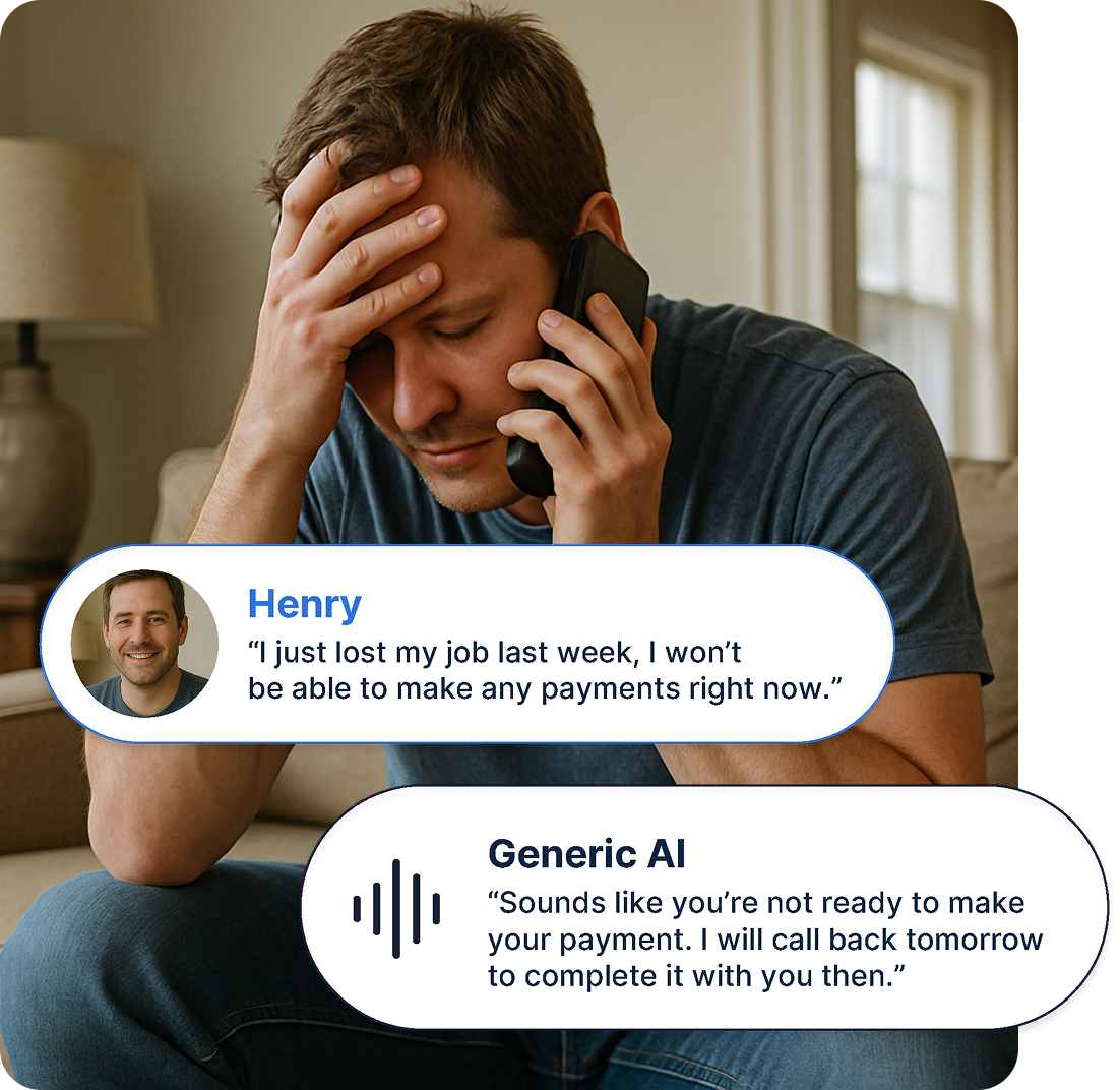 Generic robotic AI voice bots providing impersonal one-size-fits-all customer service