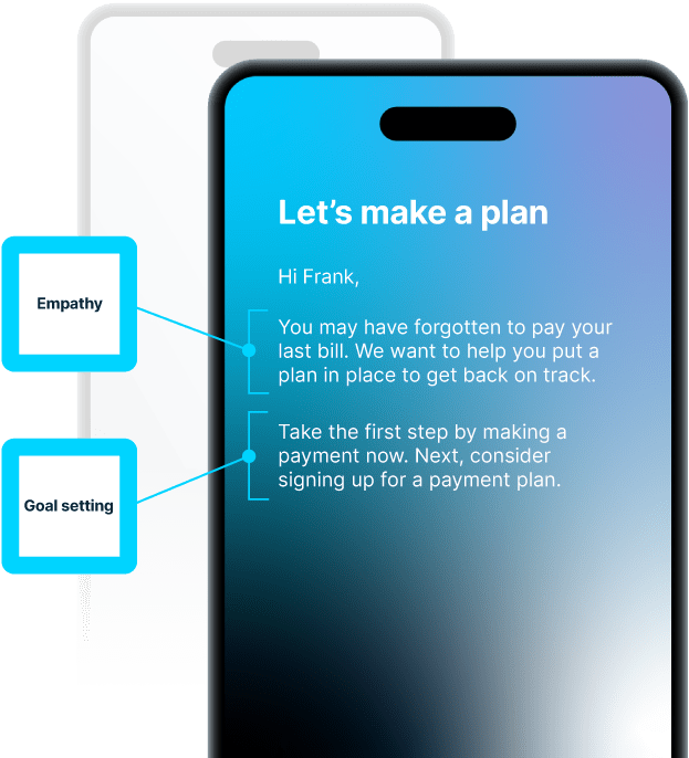 Symend AI debt collection software platform dashboard showing customer engagement and recovery metrics